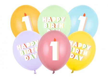 6 Ballons 30 cm - 1 - mix