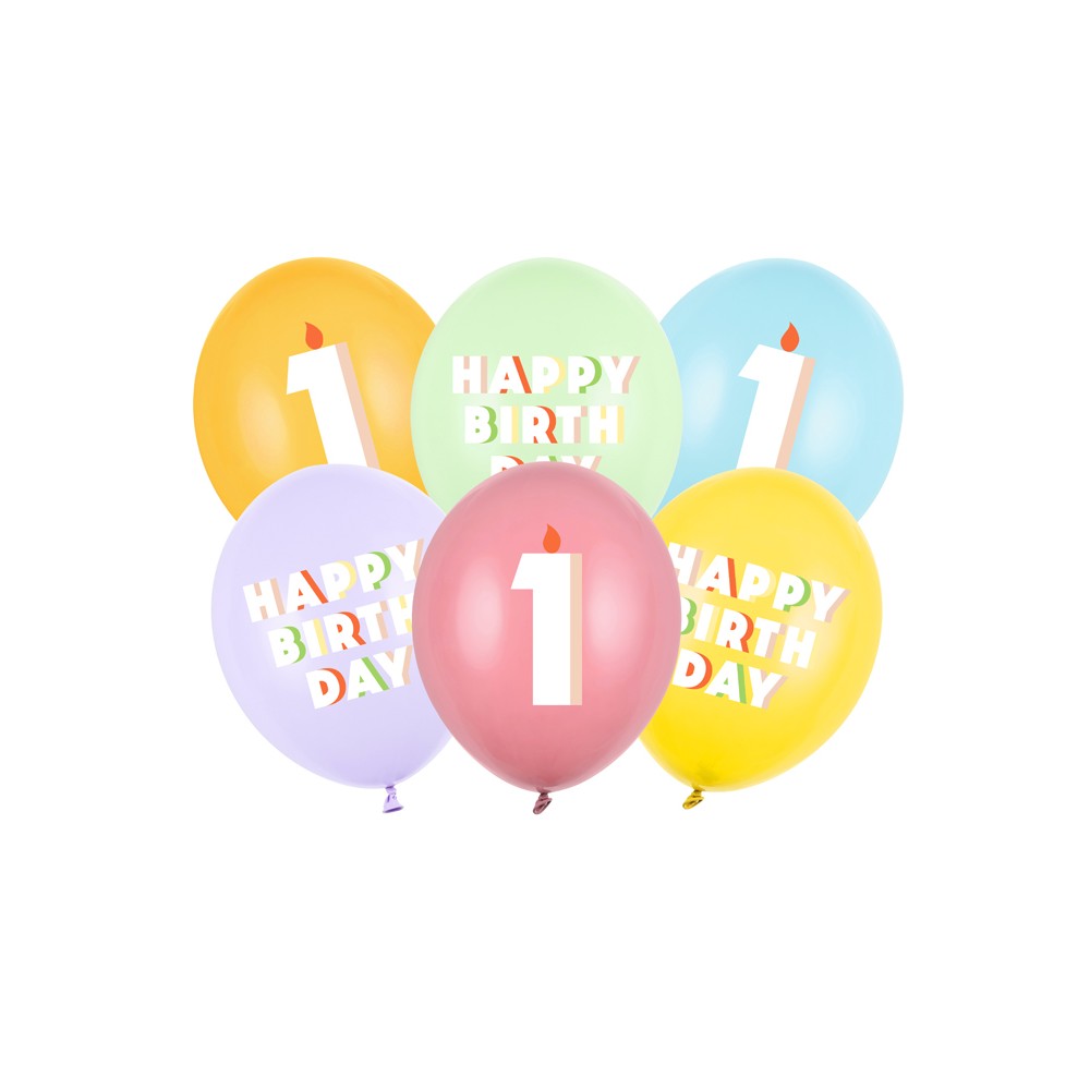 6 Ballons 30 cm - 1 - mix
