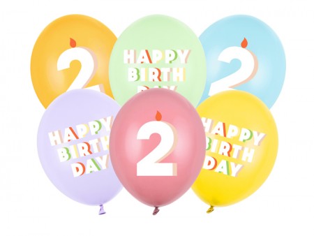 6 Ballons 30 cm - 2 - mix