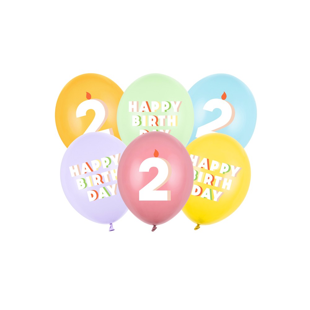6 Ballons 30 cm - 2 - mix