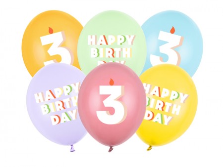 6 Ballons 30 cm - 3 - mix