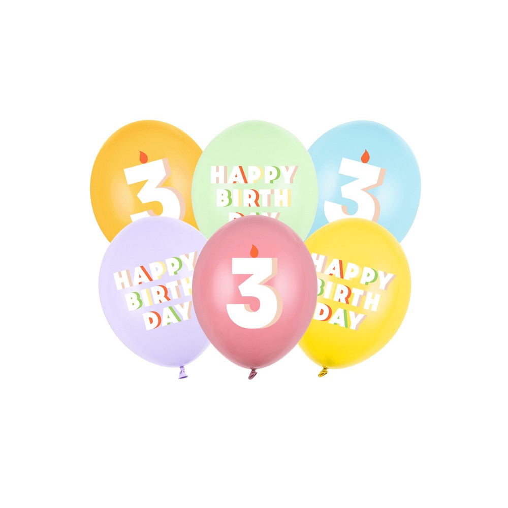 6 Ballons 30 cm - 3 - mix