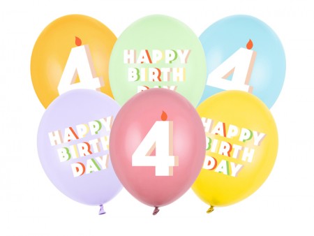 6 Ballons 30 cm - 4 - mix