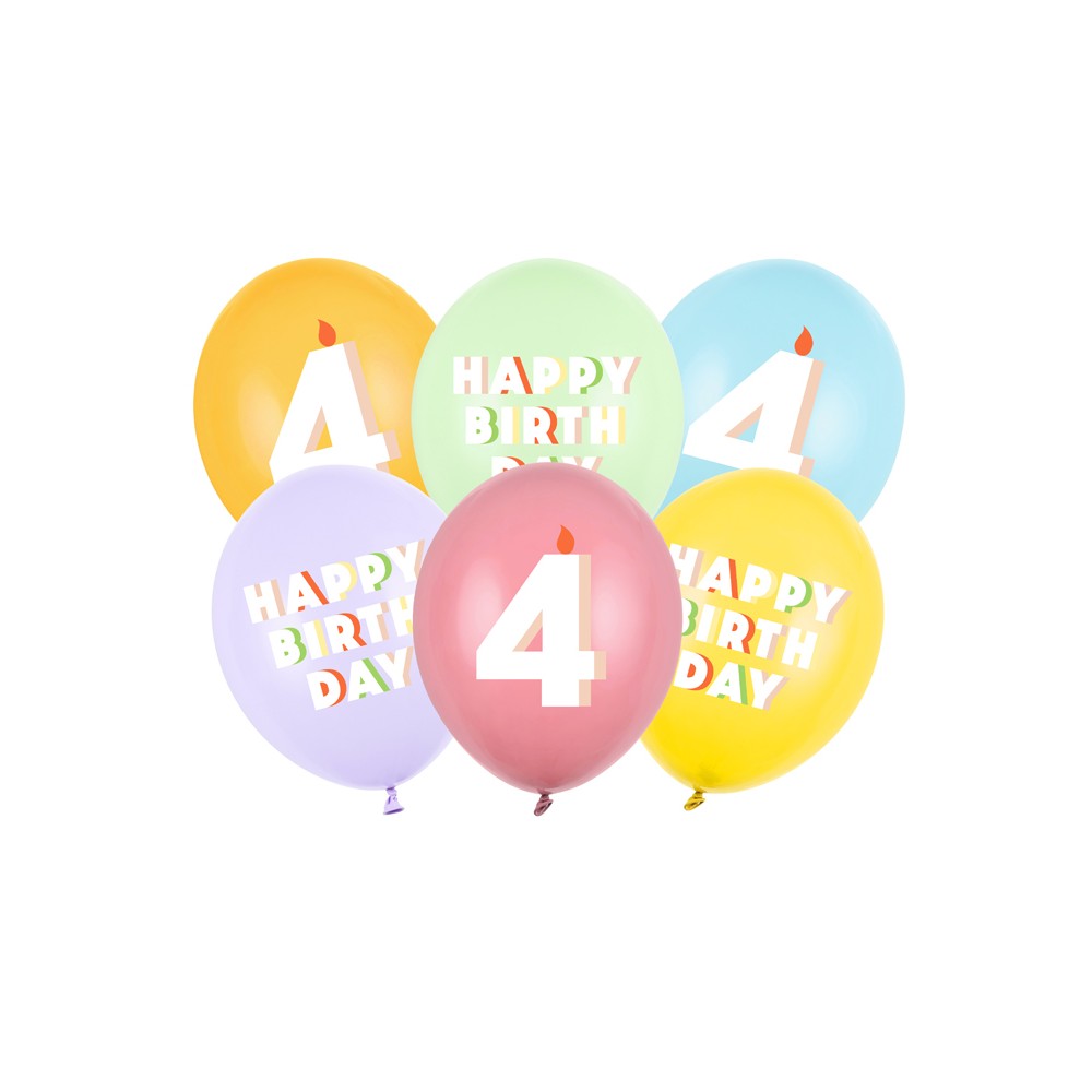 6 Ballons 30 cm - 4 - mix