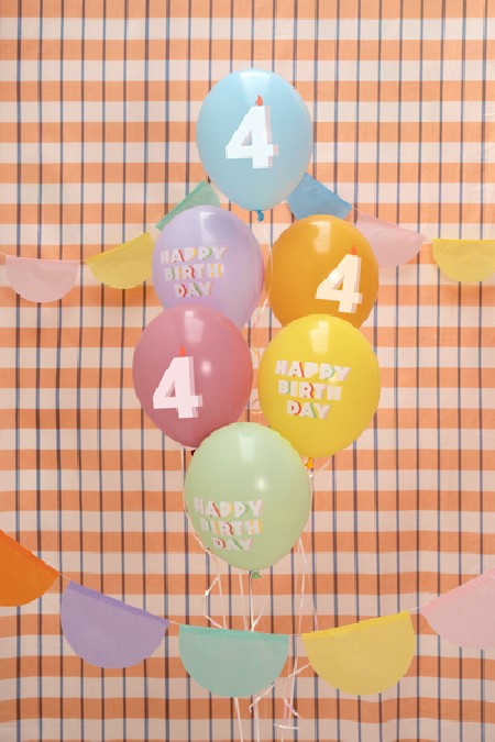 6 Ballons 30 cm - 4 - mix