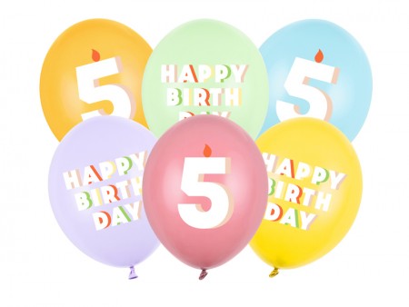 6 Ballons 30 cm - 5 - mix