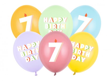 6 Ballons 30 cm - 7 - mix