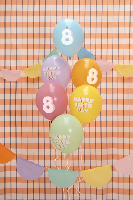 6 Ballons 30 cm - 8 - mix