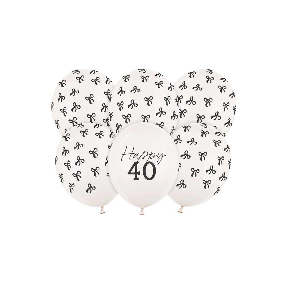 6 Ballons 30 cm - 40 - Pastel Off -white