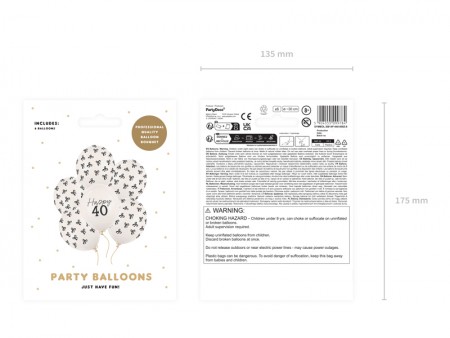 6 Ballons 30 cm - 40 -...