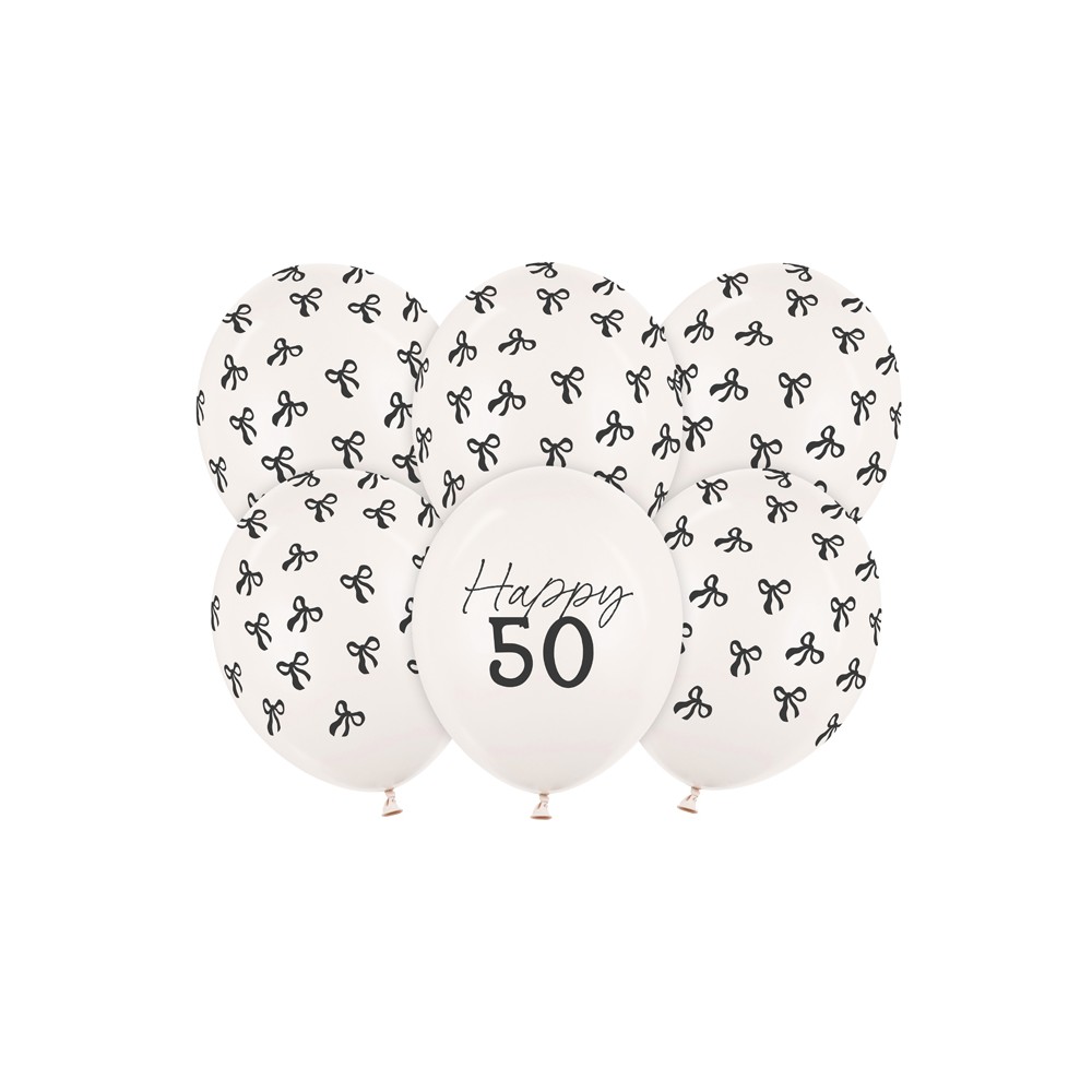 6 Ballons 30 cm - 50 - Pastel Off -white