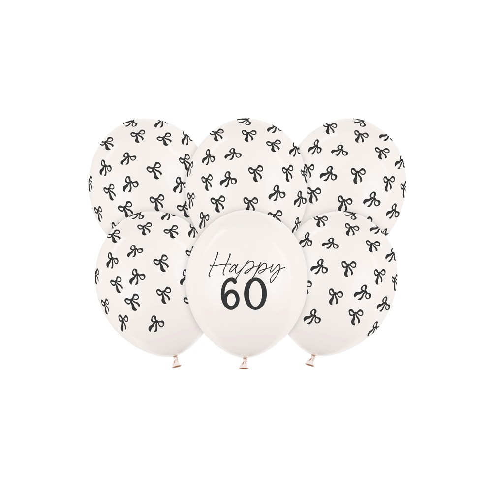 6 Ballons 30 cm - 60 - Pastel Off -white