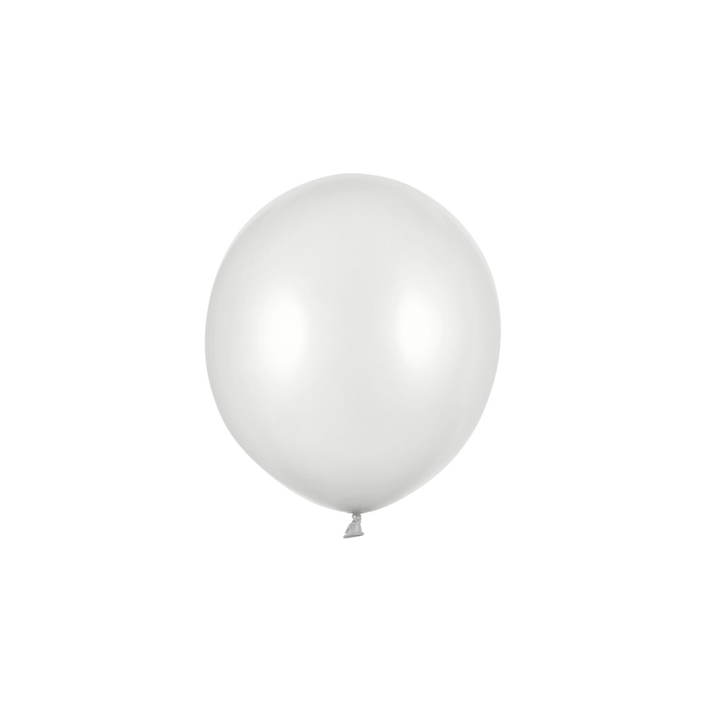 25 Ballons Strong 43cm - Metallic Silver Snow