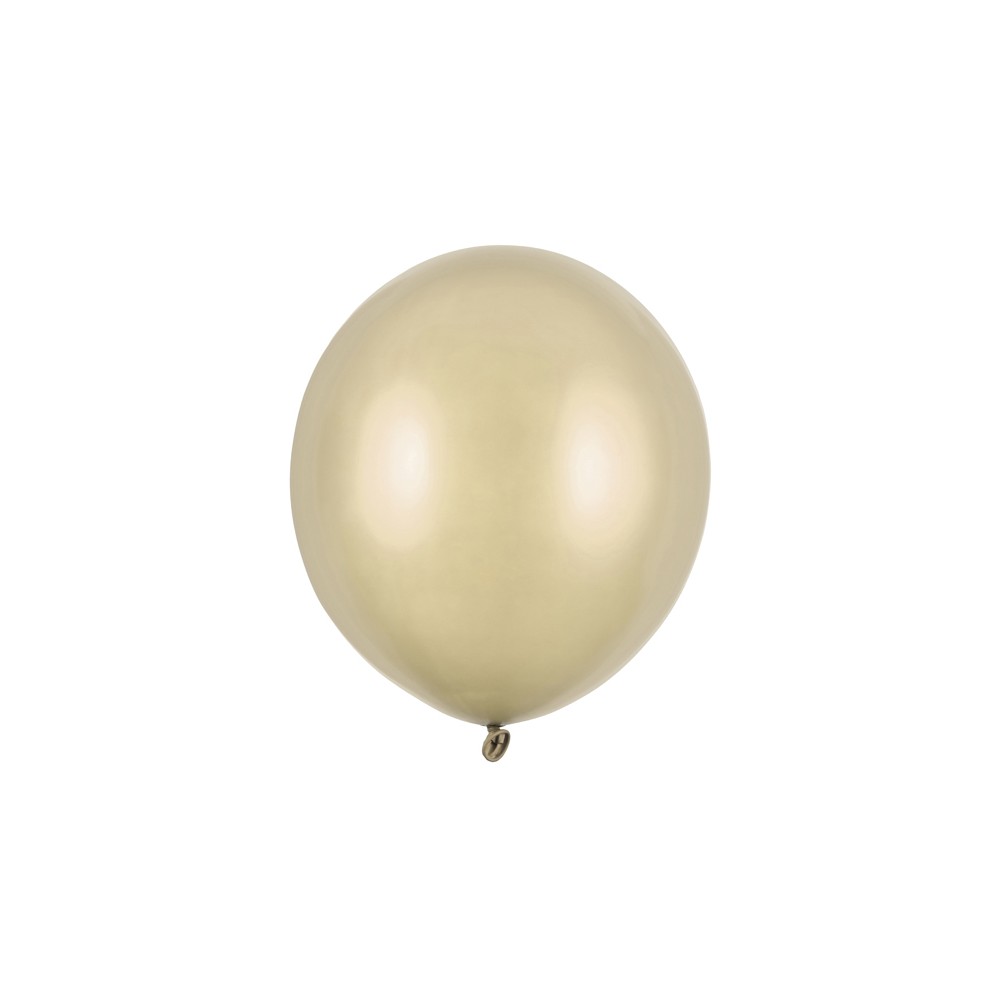 25 ballons en latex – Or froid – Finition métallisée – 43 cm