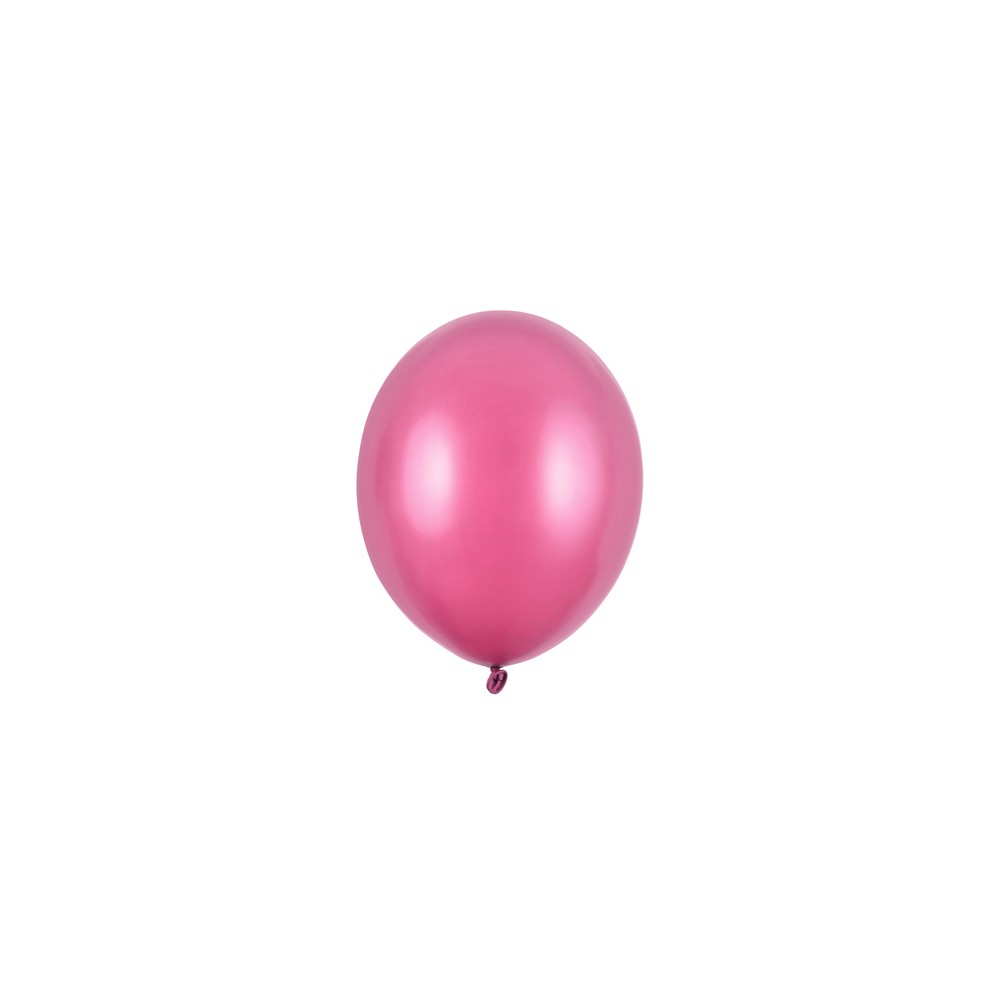 100 Ballons Strong 12cm - Rose chaud métallique