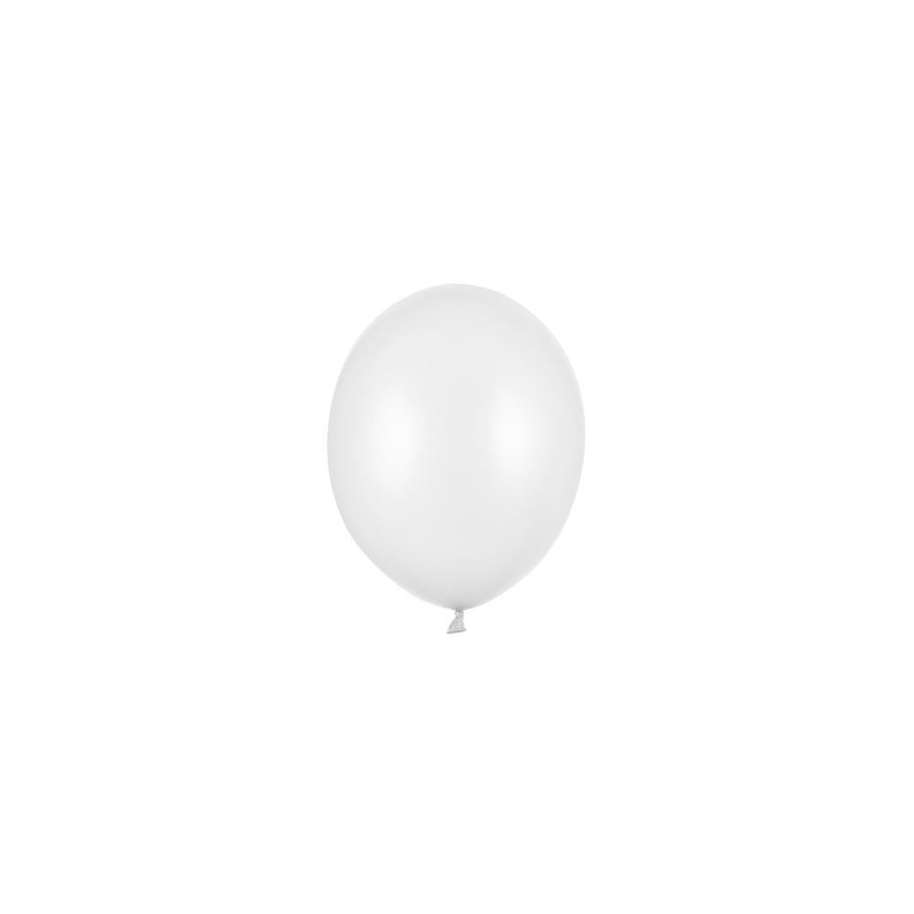 100 Ballons Strong 12cm - Blanc pur métallique