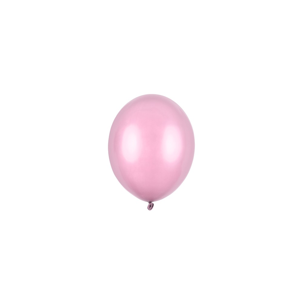 100 Ballons Strong 12cm - Rose bonbon métallique