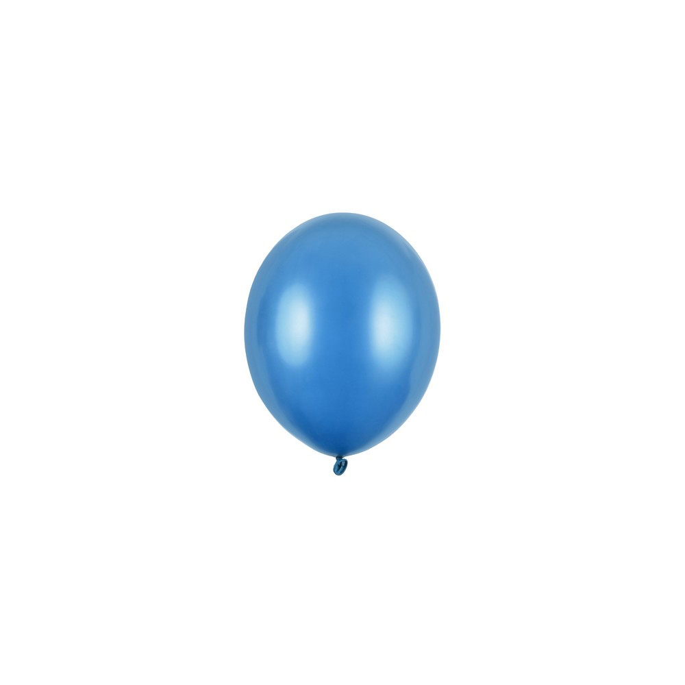 100 ballons en latex – Bleu des Caraïbes – Finition métallisée – 12 cm