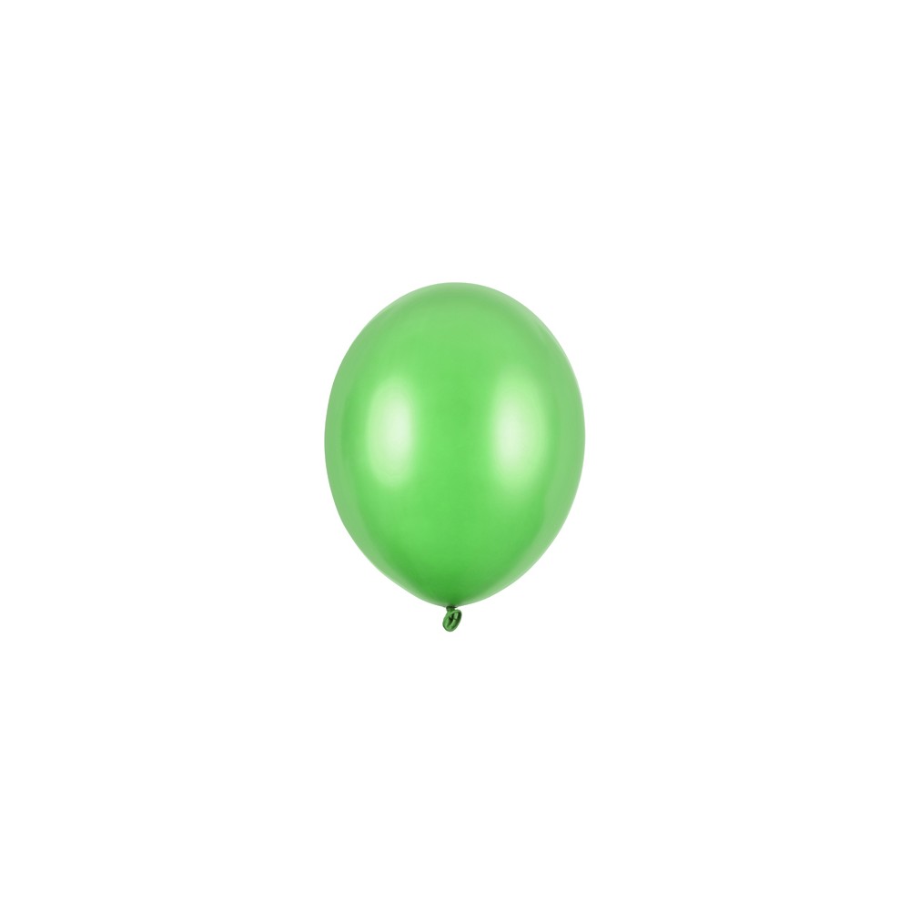 100 ballons en latex – Vert vif – Finition métallisée – 12 cm