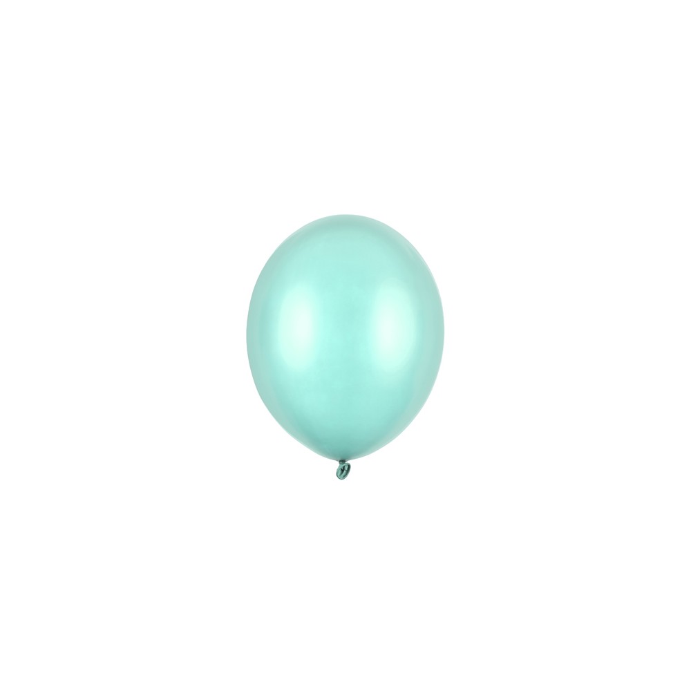 100 Ballons Strong 12cm - Vert menthe métallique