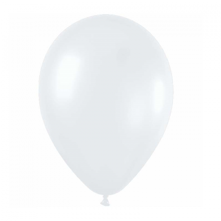 Ballon blanc satin -  28 cm 