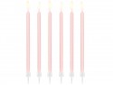 12 Bougies unies - rose clair - 14cm