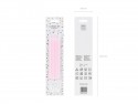 12 Bougies unies - rose clair - 14cm