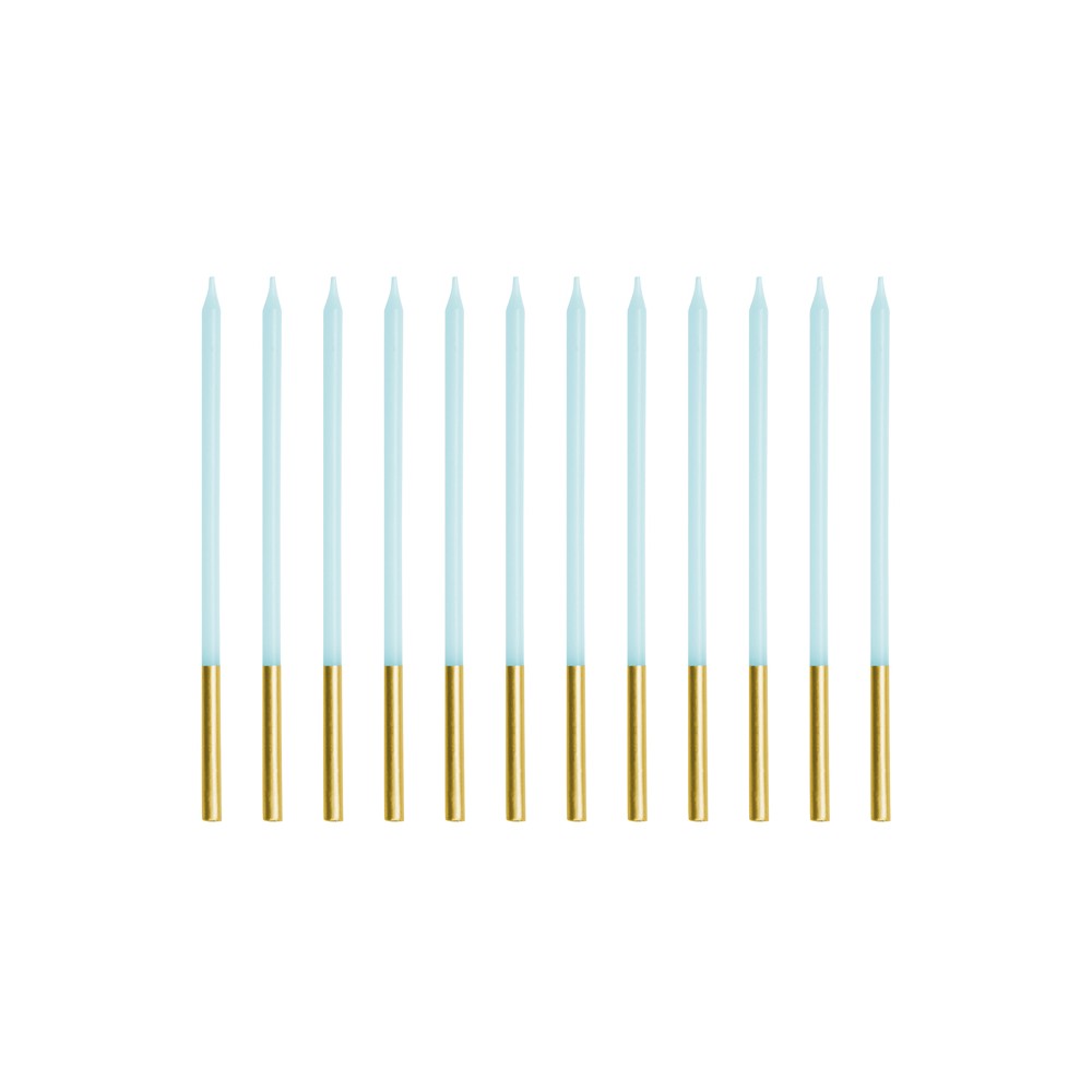 12 Bougies unies - bleu clair