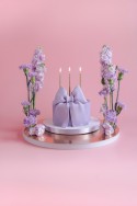 12 Bougies lisses - or rose - 14 cm