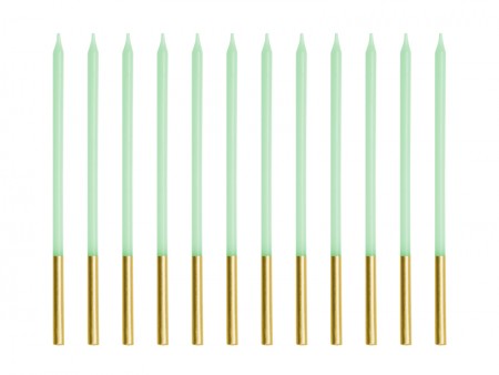 12 Bougies unies - vert clair