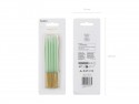 12 Bougies unies - vert clair