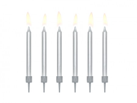6 Bougies unies - argent