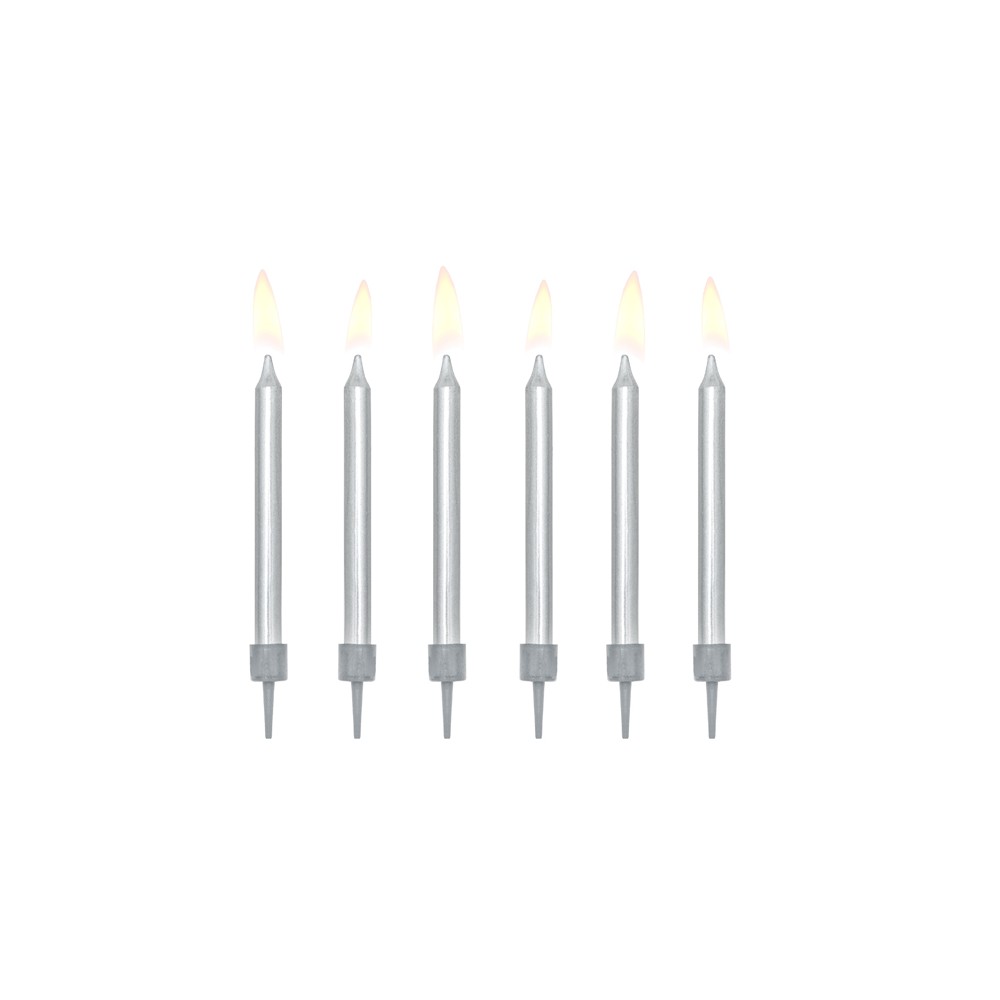 6 Bougies unies - argent