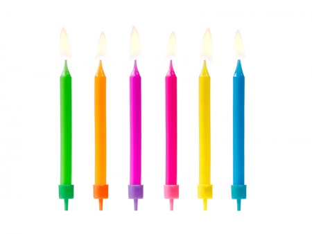 6 Bougies colorées