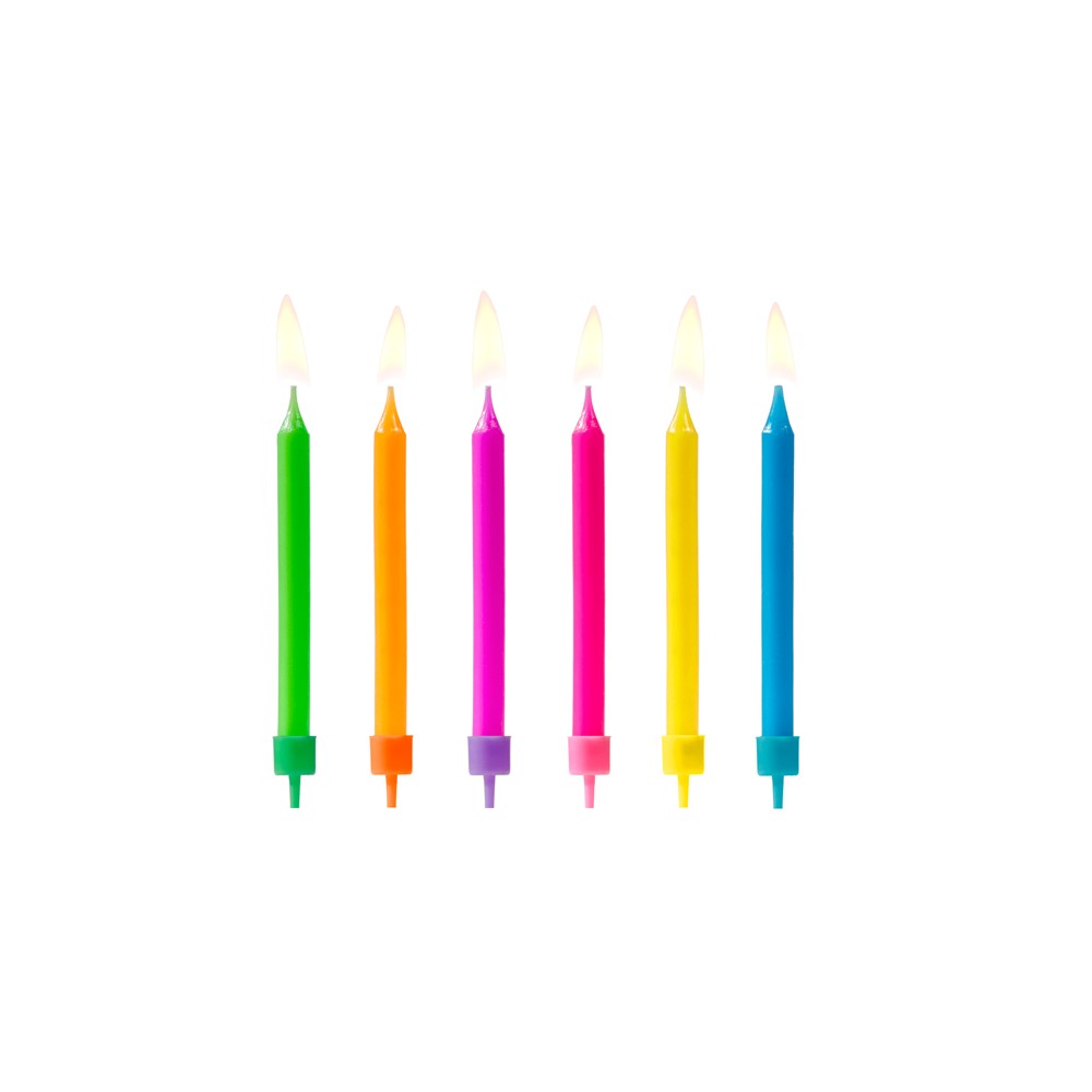 6 Bougies colorées