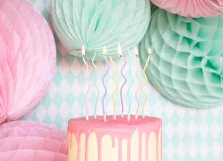 8 Bougies torsadées - mix -...