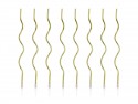 8 Bougies torsadées - or - 14cm