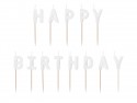 13 Bougies ''Happy Birthday'' - blanches