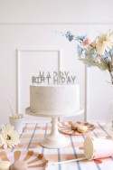 13 Bougies Happy Birthday - argent