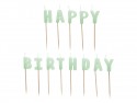 13 Bougies Happy Birthday - vert clair