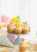 5 bougies "papillons et fleurs"