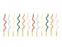 12 Bougies torsadées arc -en -ciel