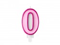 Bougie Chiffre 0 - rose