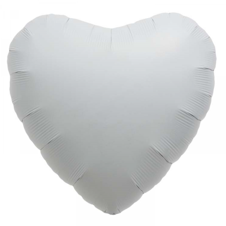 Ballon coeur  blanc- 46 cm 