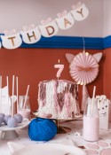 Bougie Chiffre 7 - rose clair