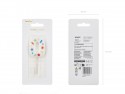 Bougie Chiffre '0' - confettis blancs -