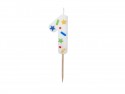 Bougie Chiffre '1' - confettis blancs