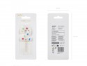 Bougie Chiffre '2' - confettis blancs
