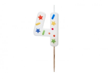 Bougie Chiffre '4' -...