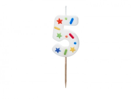 Bougie Chiffre '5' -...
